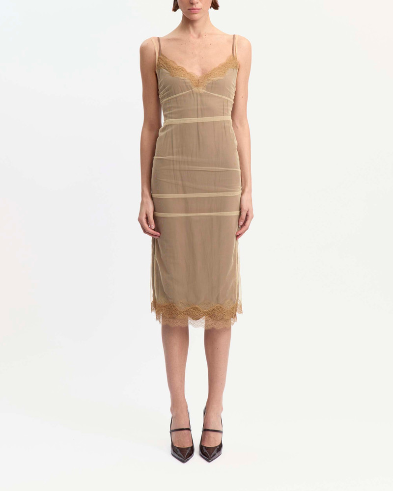 16ARLINGTON ANDREA MIDI DRESS IN SATIN & MESH outlook