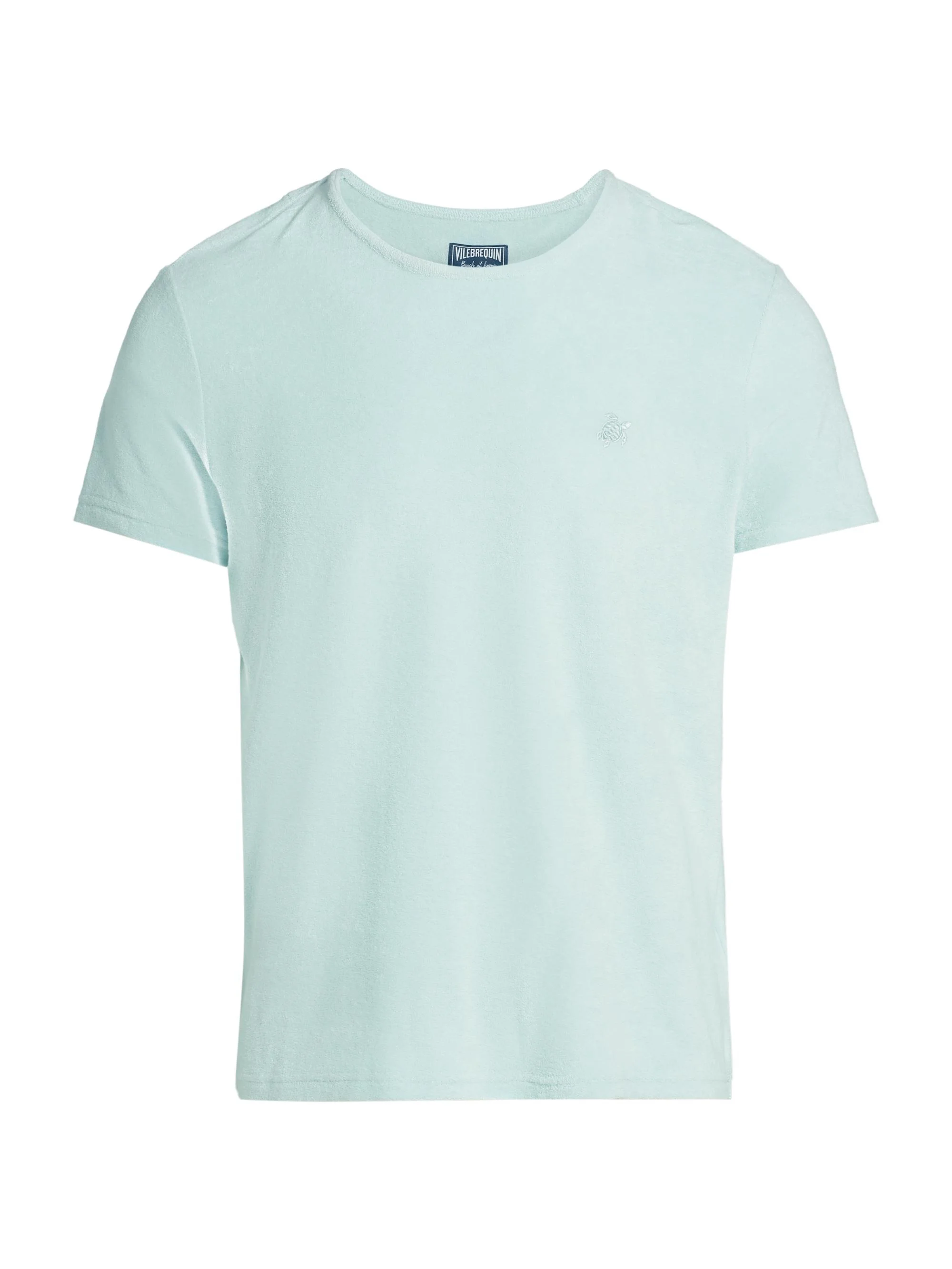 Men's Cotton-Blend Crewneck T-Shirt - Pacific - 1
