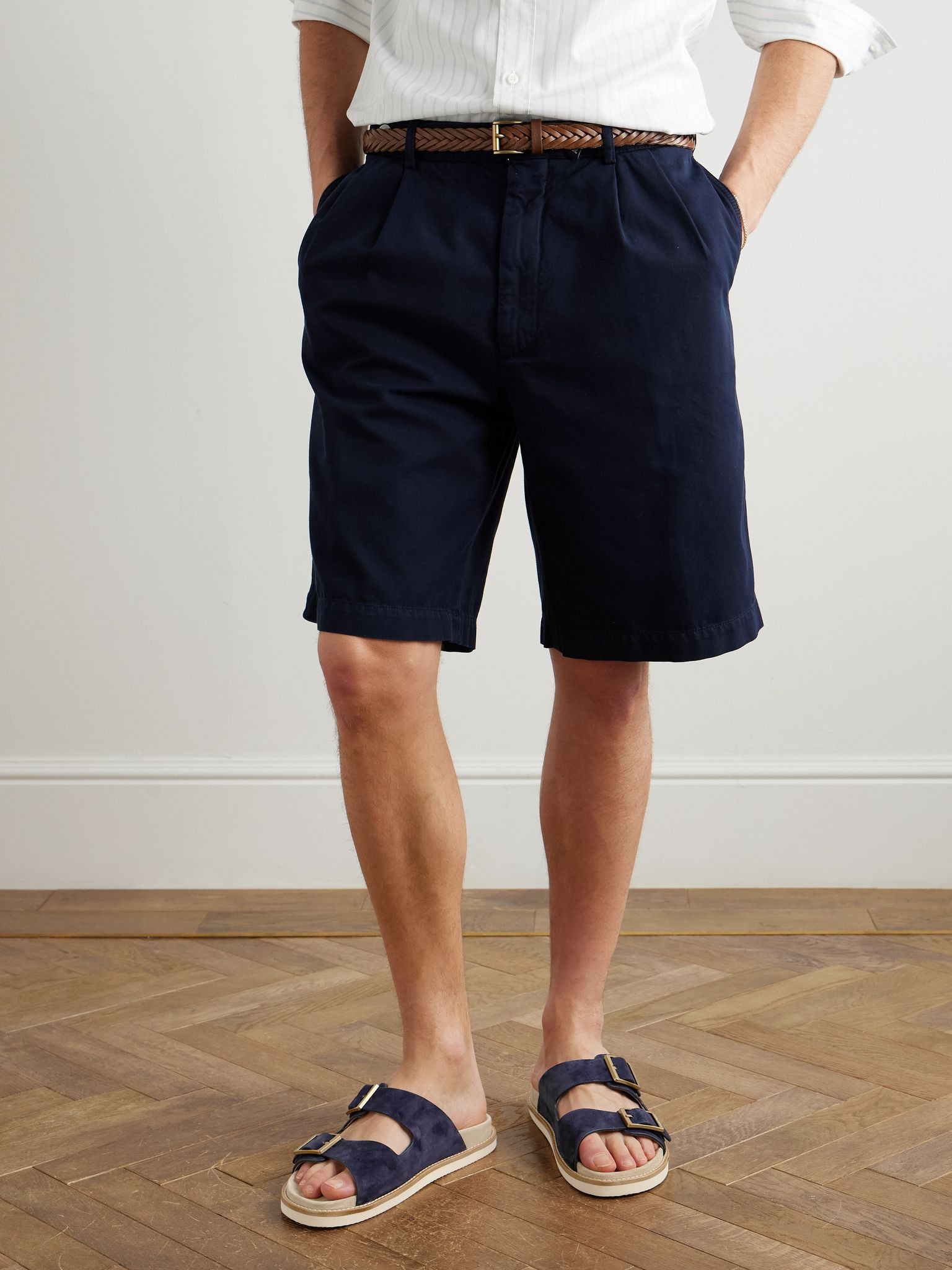 Suede Sandals Navy - 2