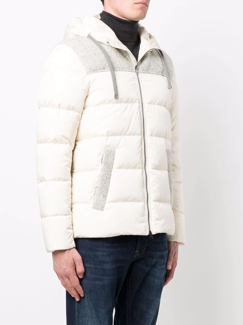 panelled padded jacket - 3