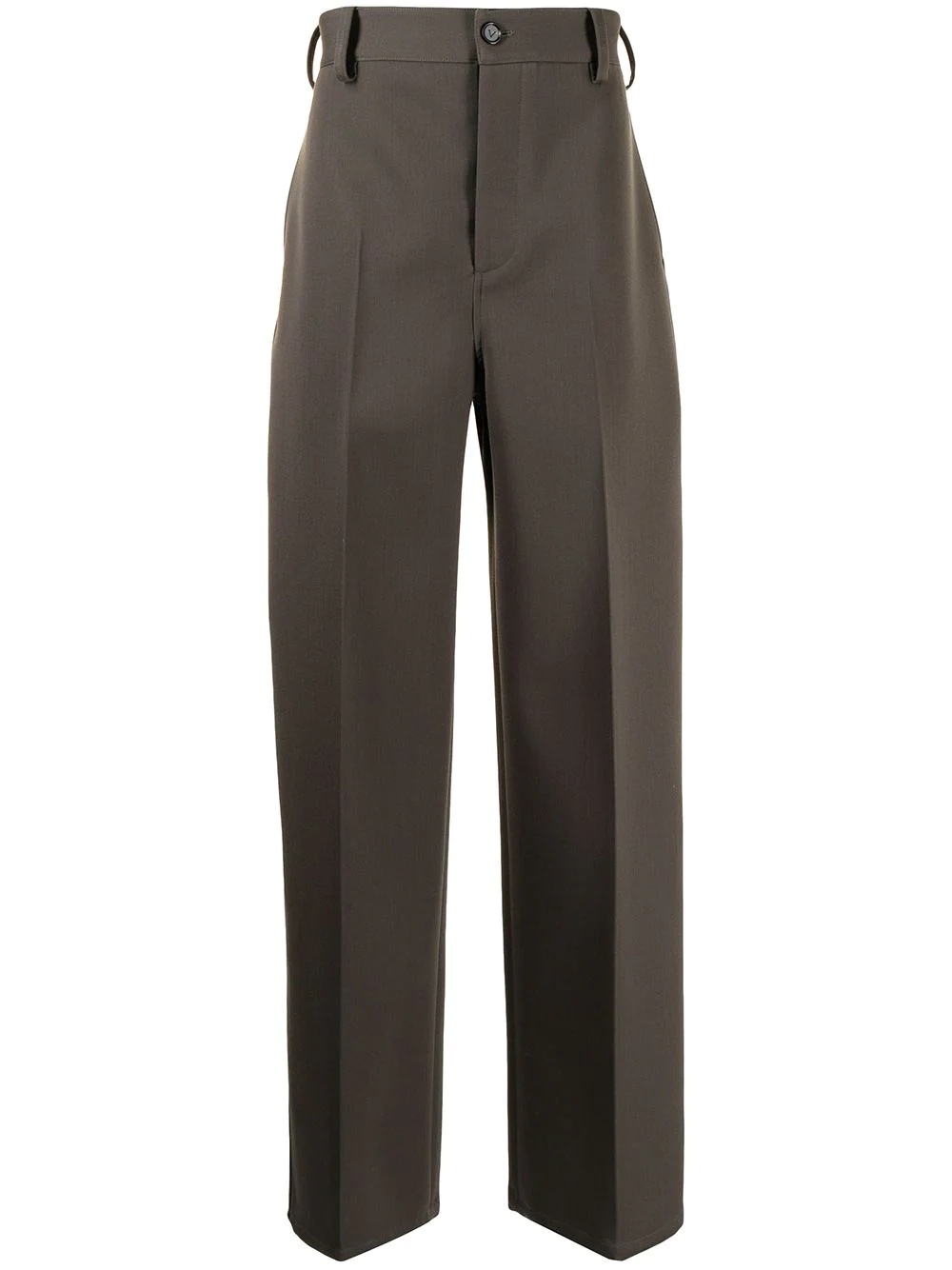 wide-leg wool tailored trousers - 1