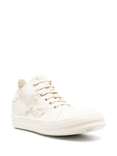 Rick Owens DRKSHDW frayed lace-up sneakers outlook