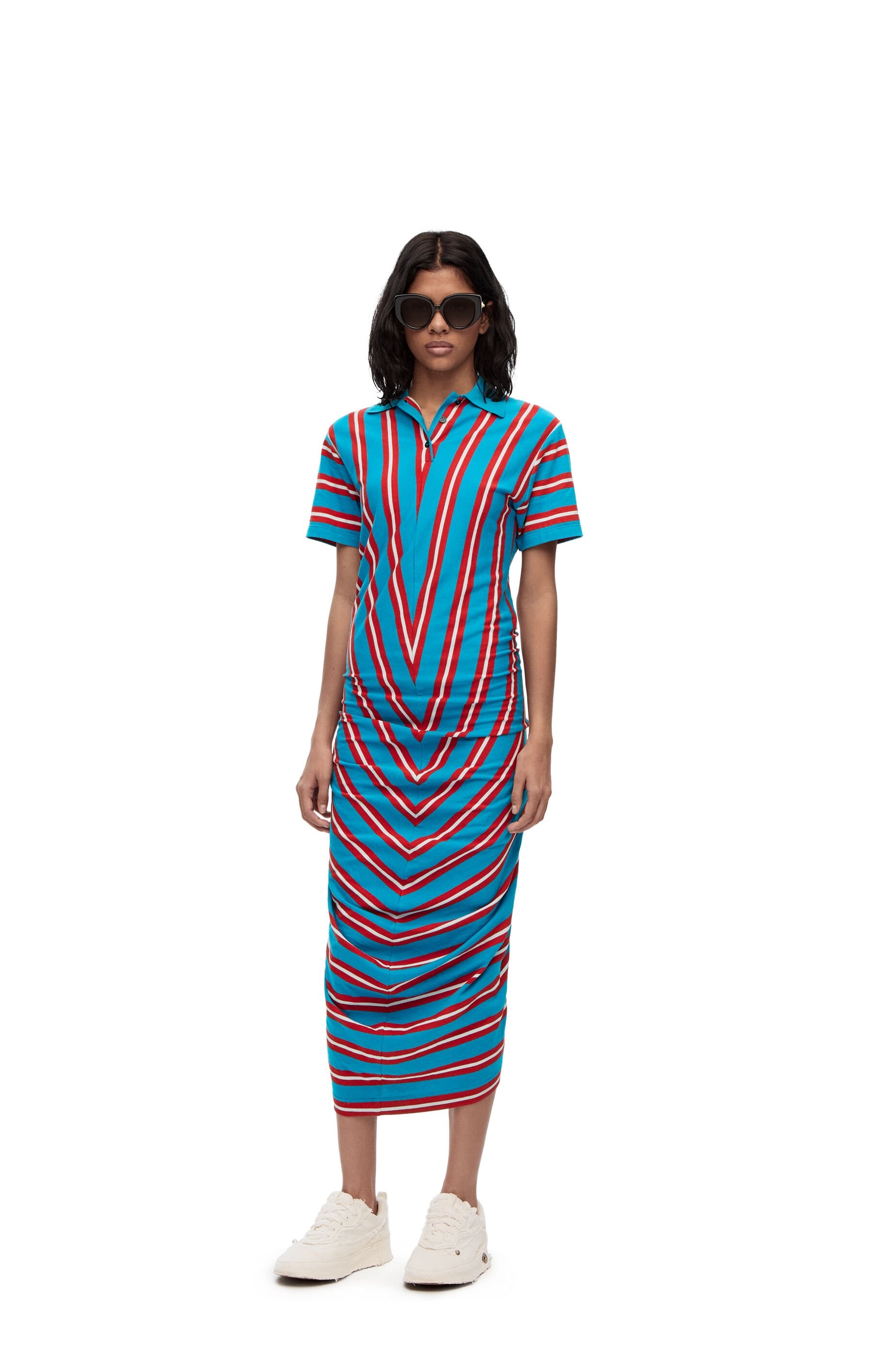 Stripe polo dress in cotton - 2
