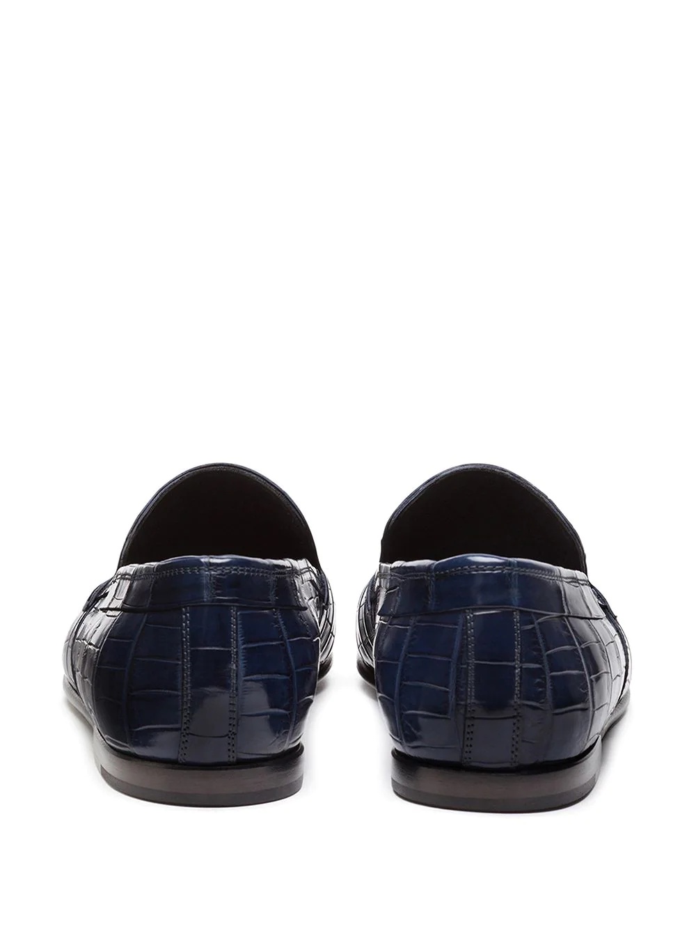 crocodile leather slip-on shoes - 3