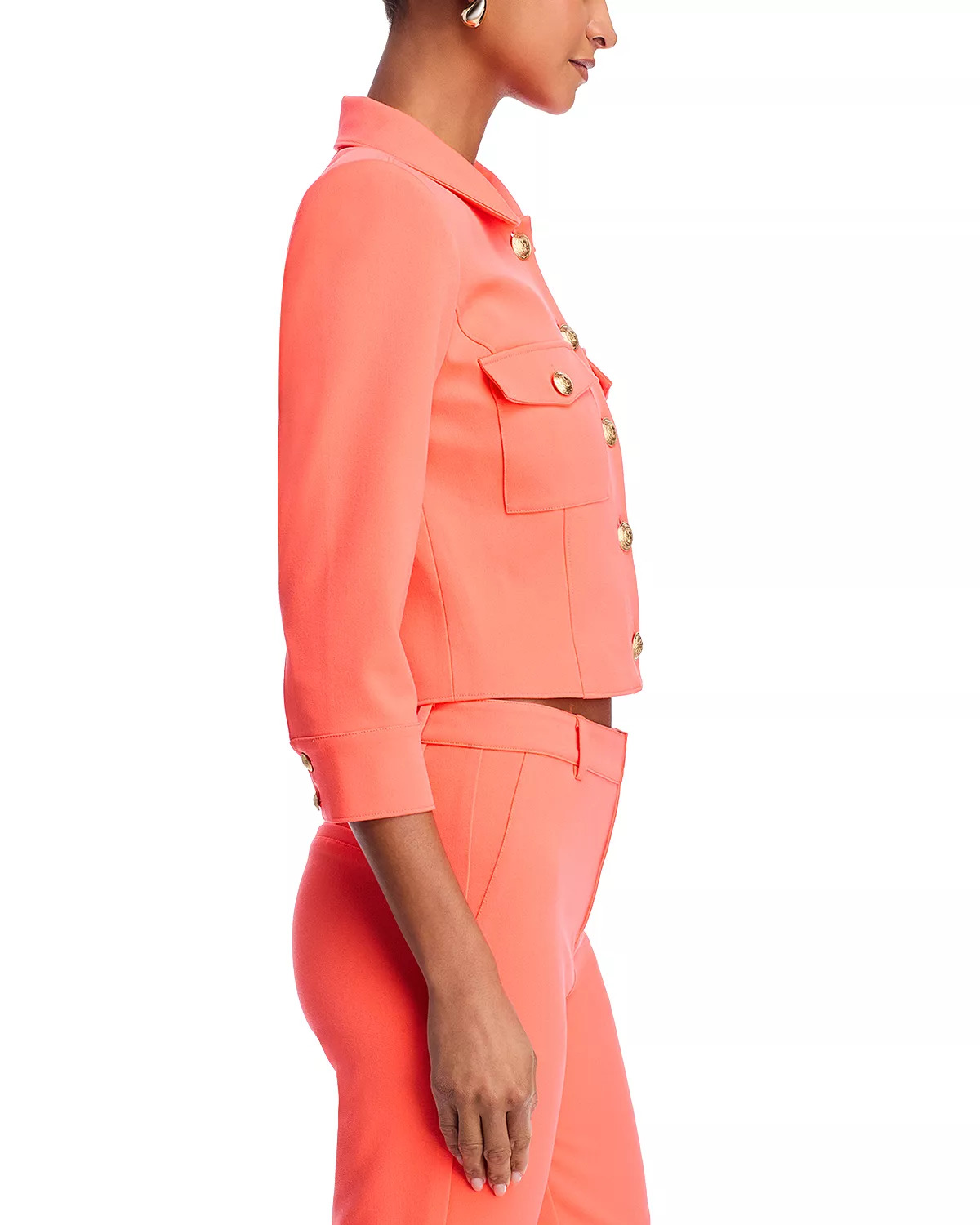 Kumi Button Front Crop Jacket - 4
