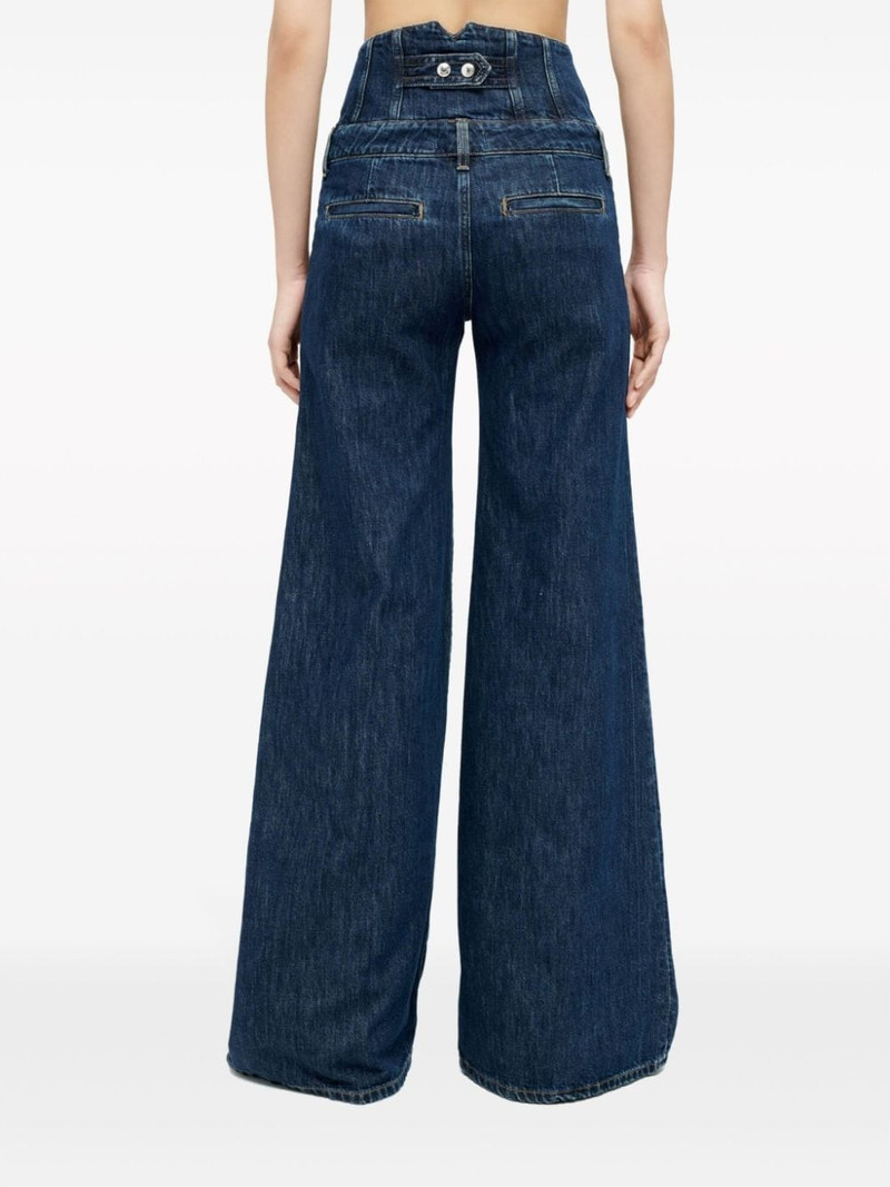 corset-waist wide-leg jeans 4