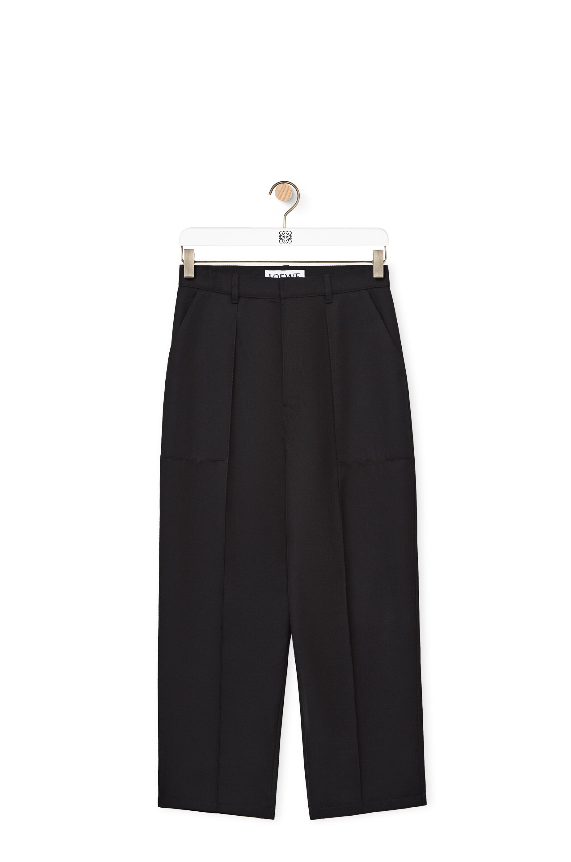 Low crotch trousers in wool - 1