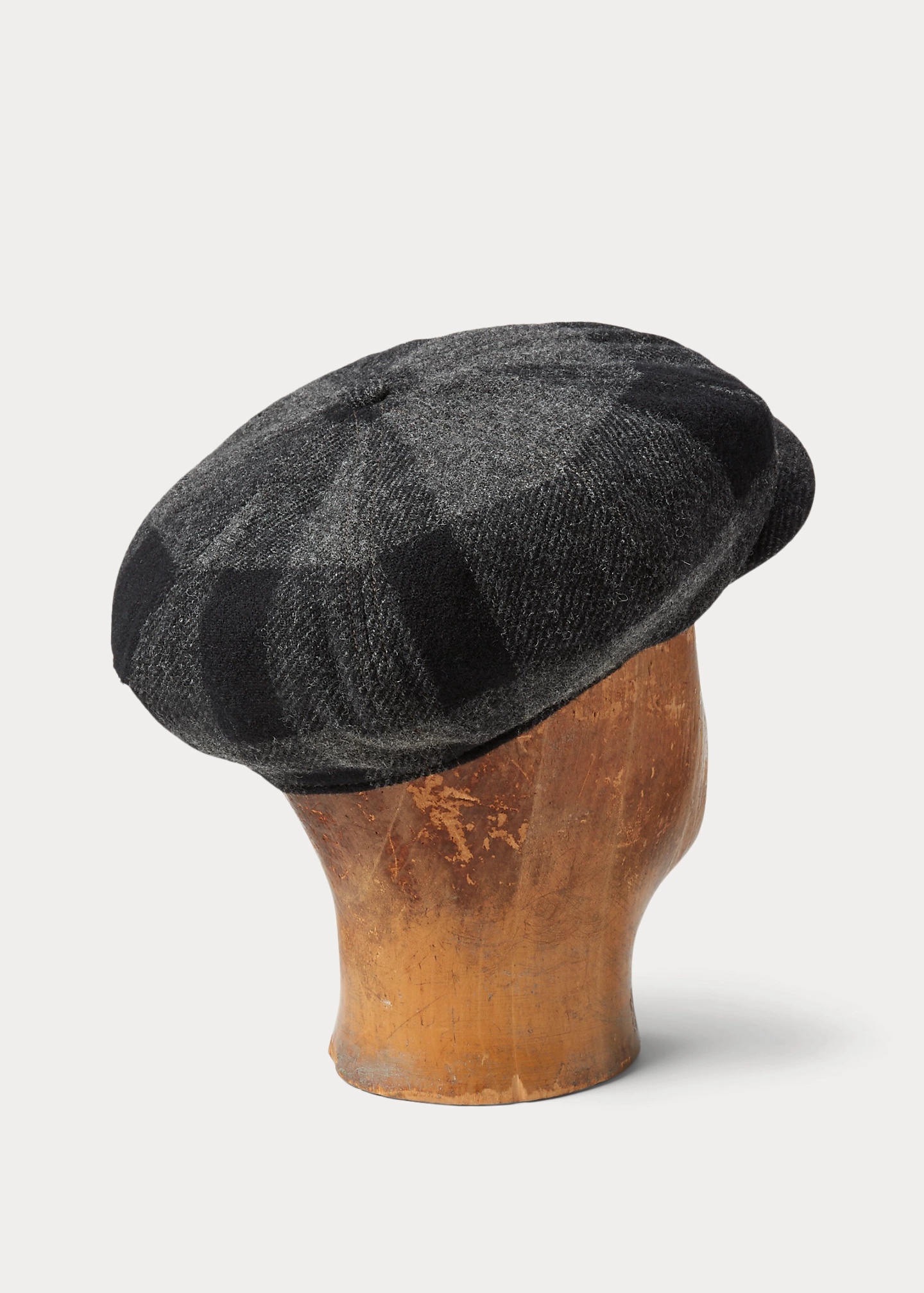 Plaid Wool Twill Newsboy Cap - 2