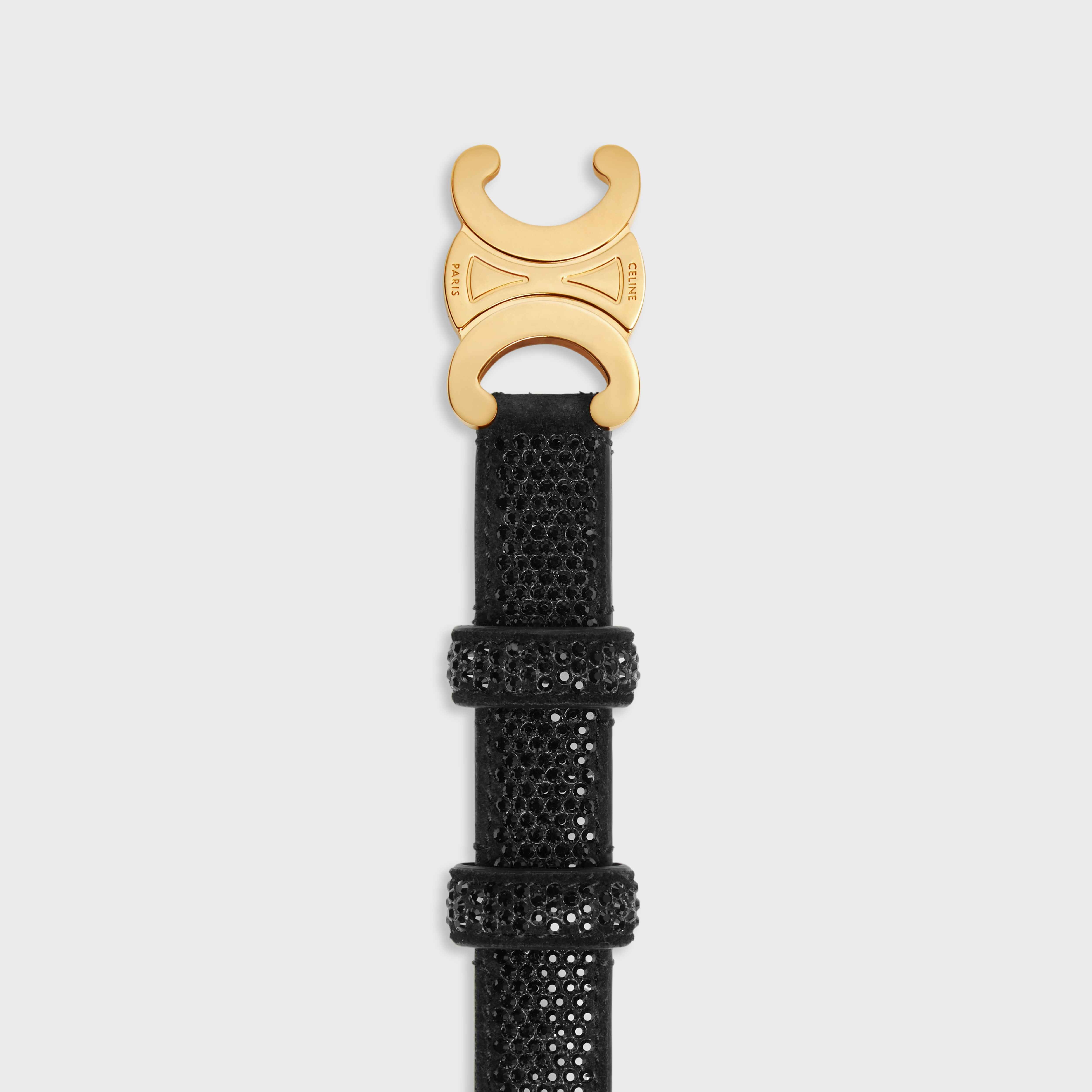 Small Triomphe Belt in SUEDE CALFSKIN WITH STRASS - 2