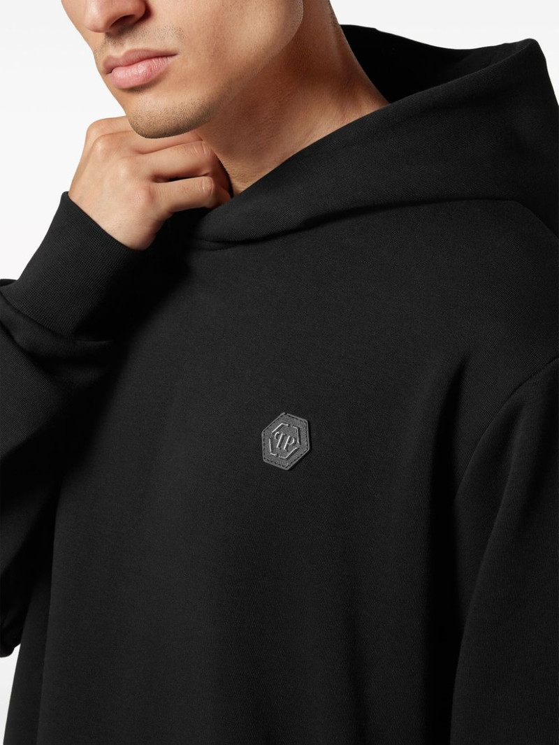 logo-appliquÃ© cotton hoodie 5