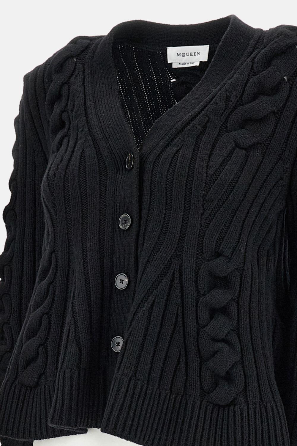 CARDIGAN 'PEPLUM' A TRECCE - 3