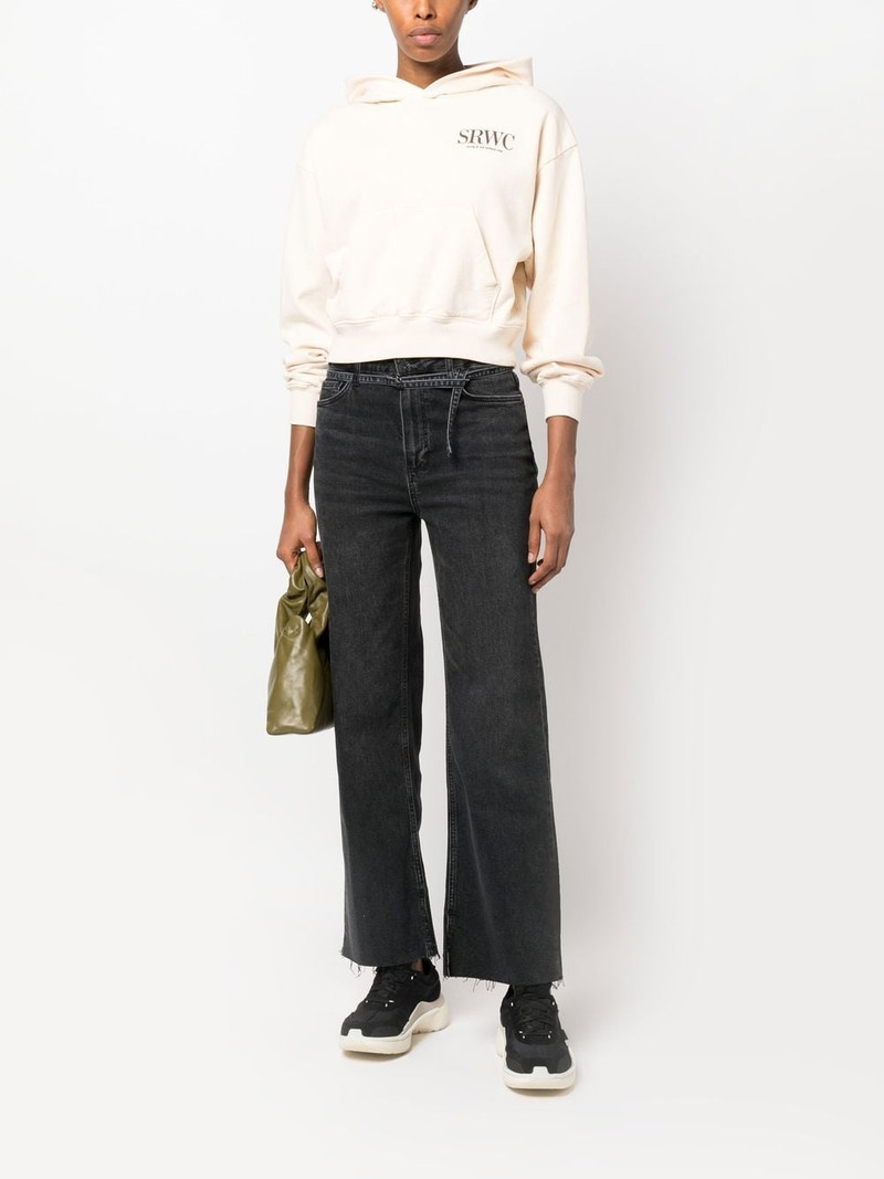 Sporty & Rich logo-print cotton hoodie outlook