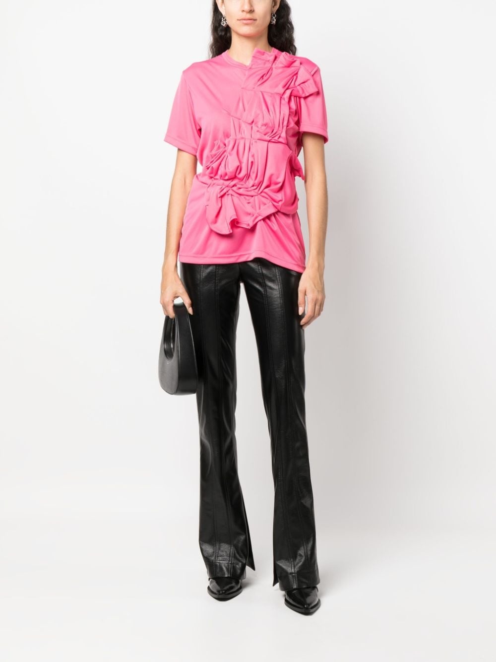 ruched-detailing jersey T-shirt - 2