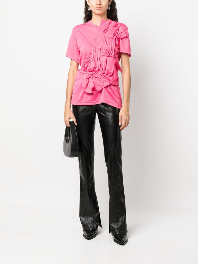 Comme Des Garçons ruched-detailing jersey T-shirt outlook