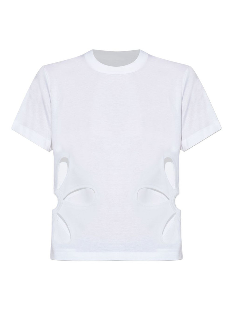 floral cut-out T-shirt 1