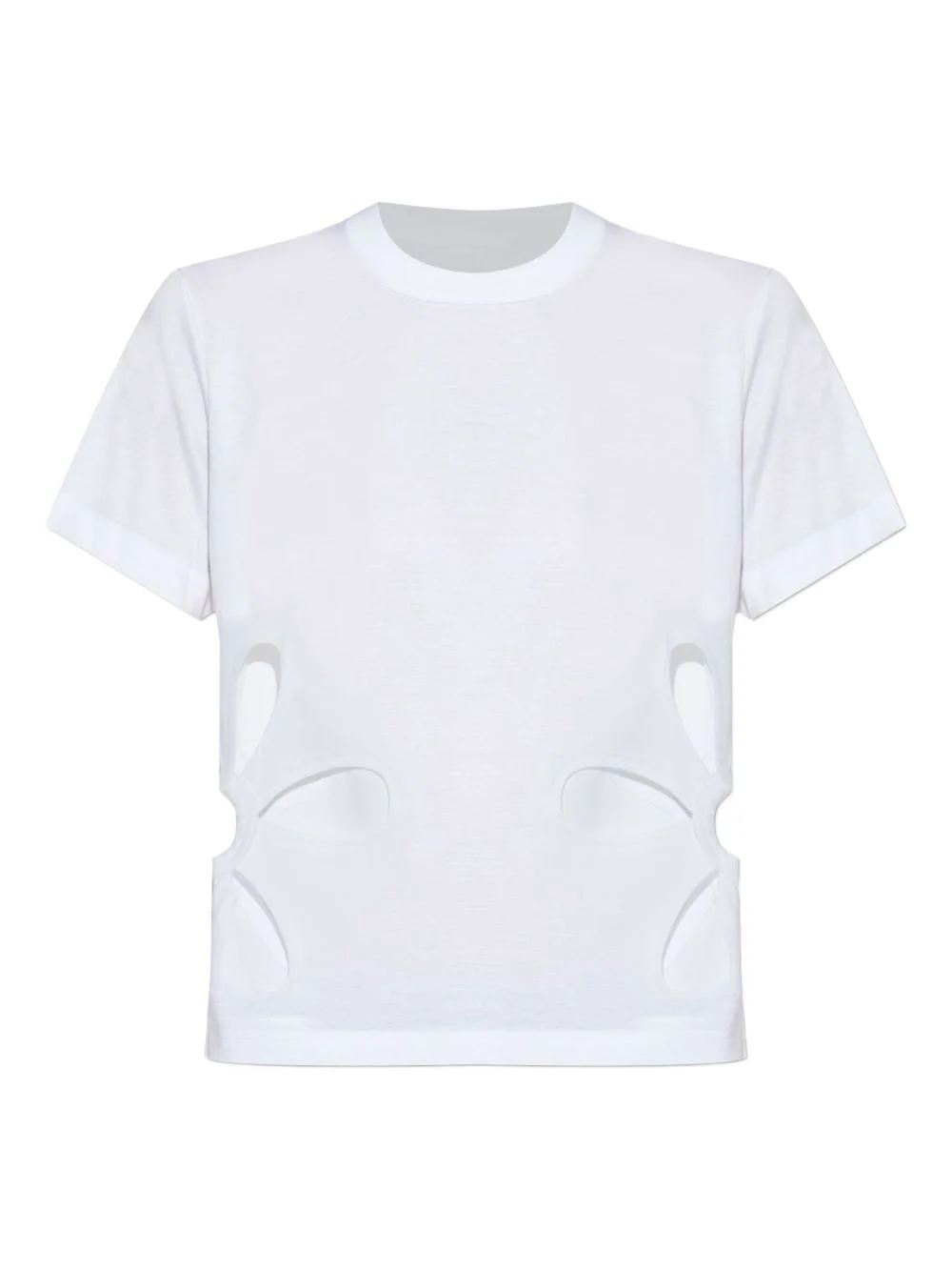 floral cut-out T-shirt - 1