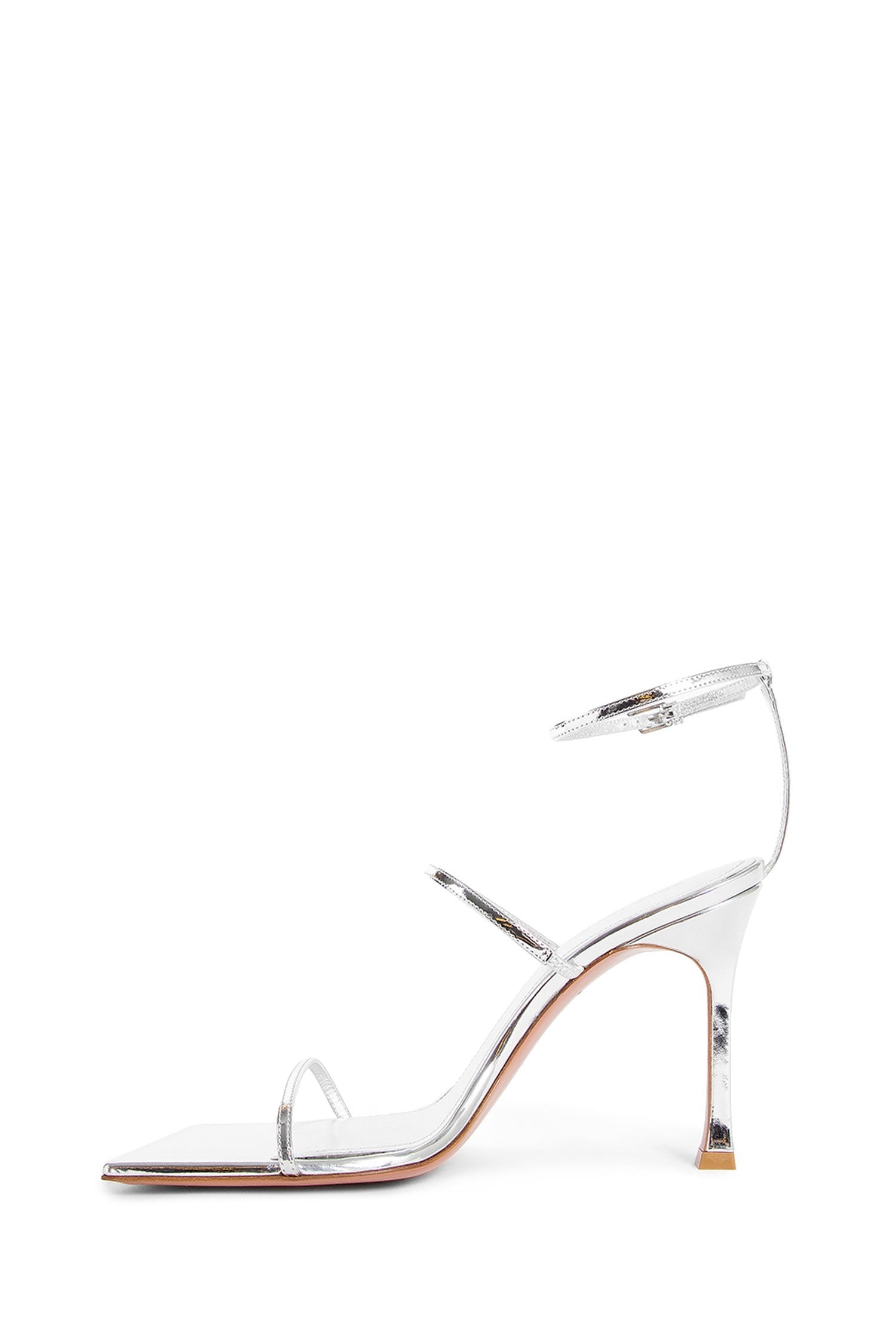 AMINA MUADDI WOMAN SILVER SANDALS - 4