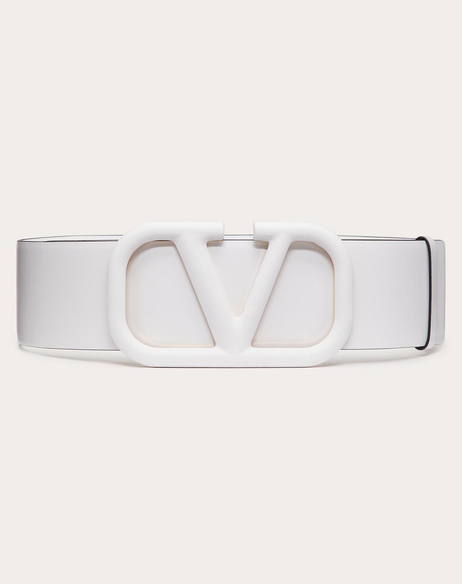 VLOGO SIGNATURE BELT IN GLOSSY CALFSKIN 70 MM / 2.8 IN. - 1