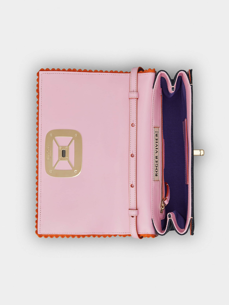 Viv' Choc Funky Bag in Denim 6