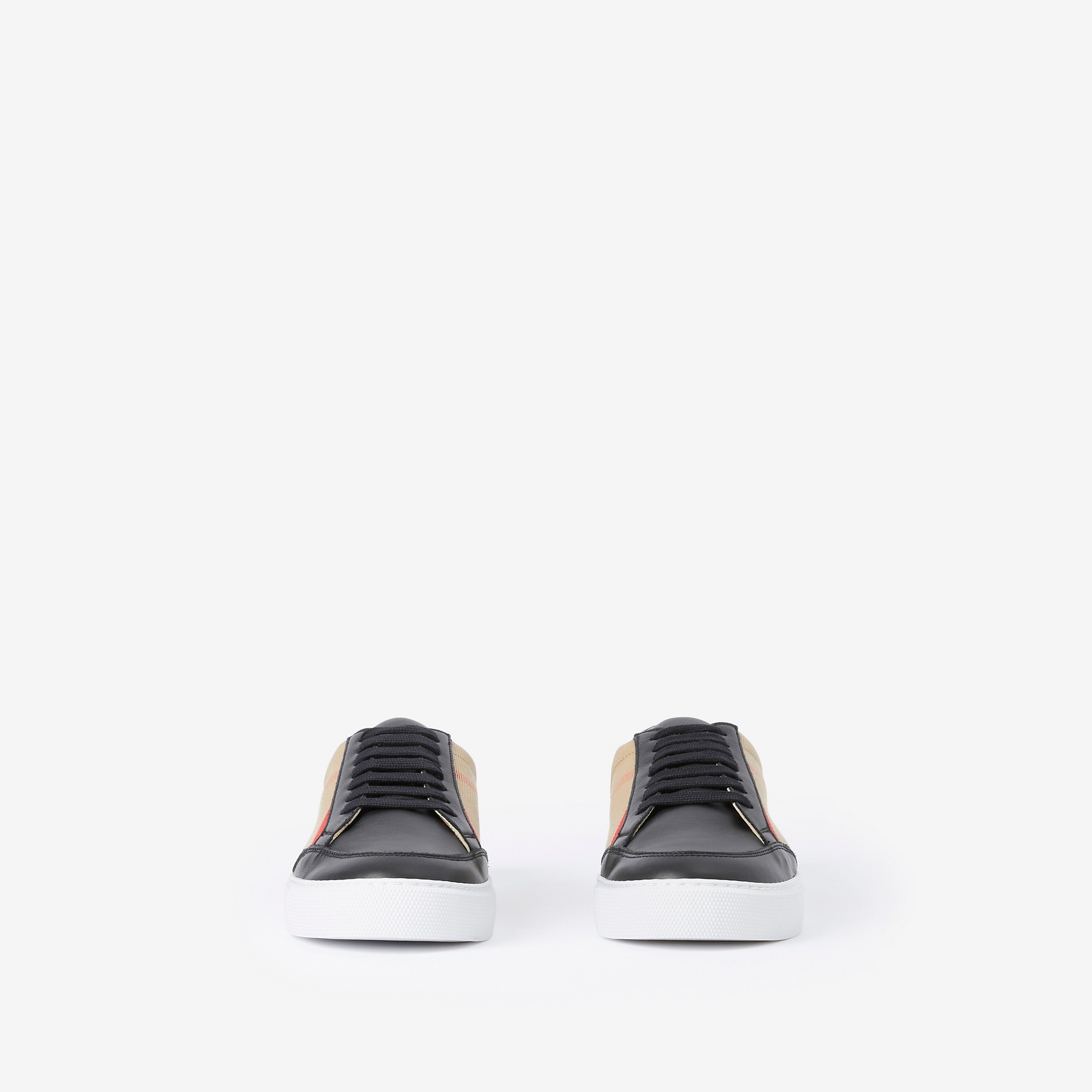 Burberry House Check and Leather Sneakers | REVERSIBLE
