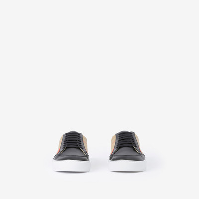 Burberry House Check and Leather Sneakers outlook