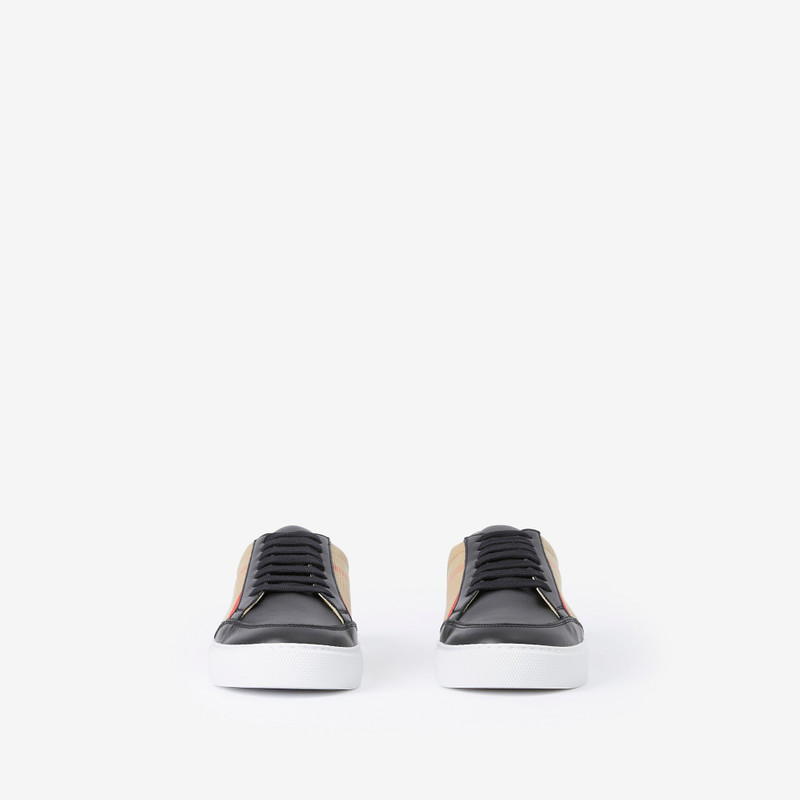 Burberry House Check and Leather Sneakers outlook