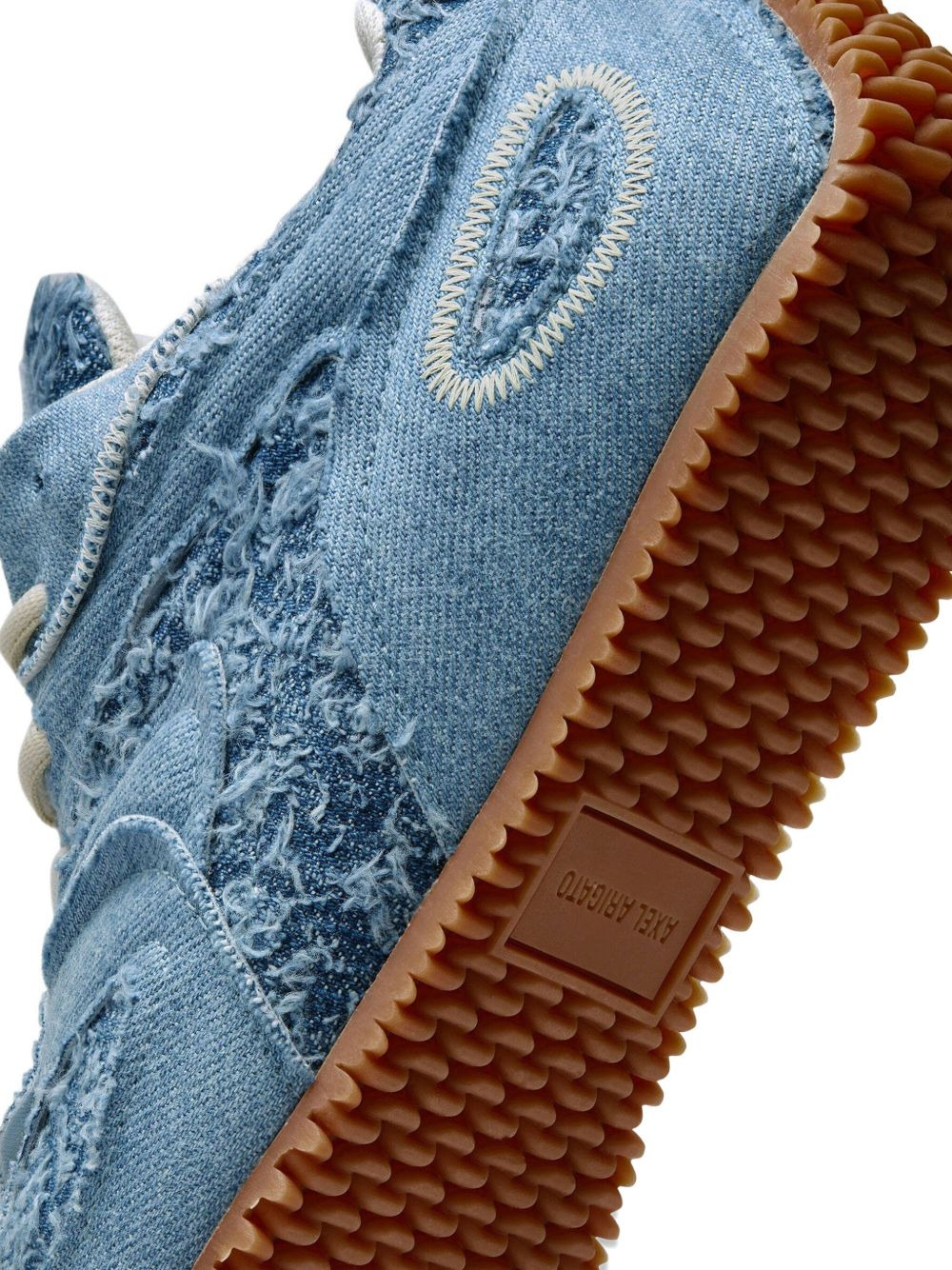 Slow Runner frayed denim low-top sneakers - 5