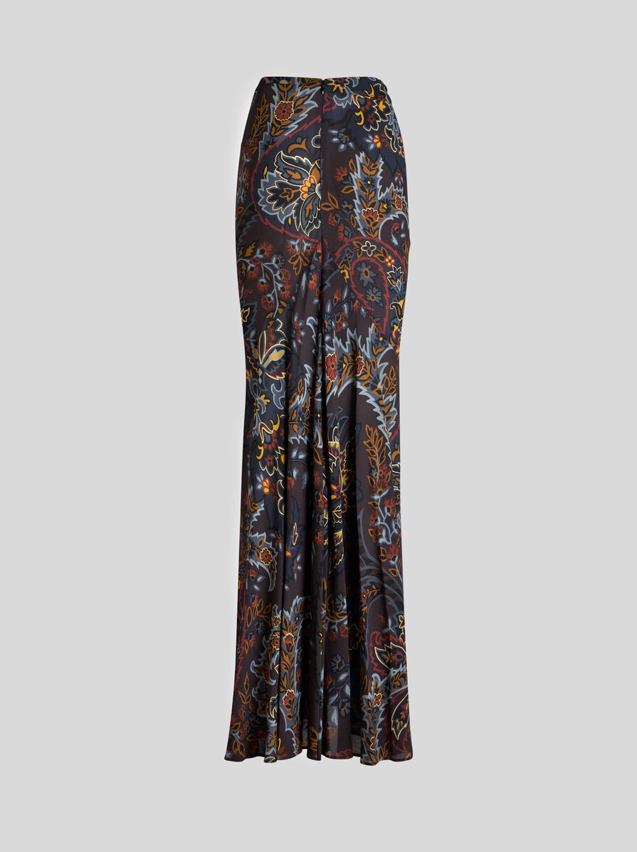 STRETCH SABLE PAISLEY SKIRT - 6