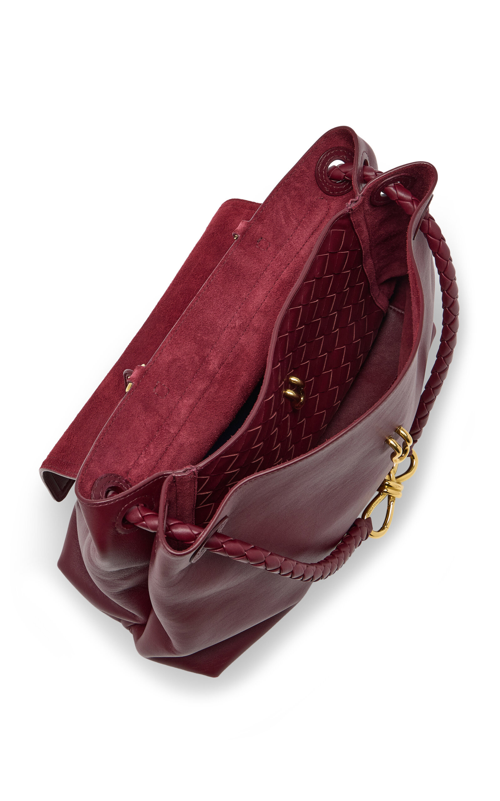 Medium Andiamo Leather Top Handle Bag burgundy - 6