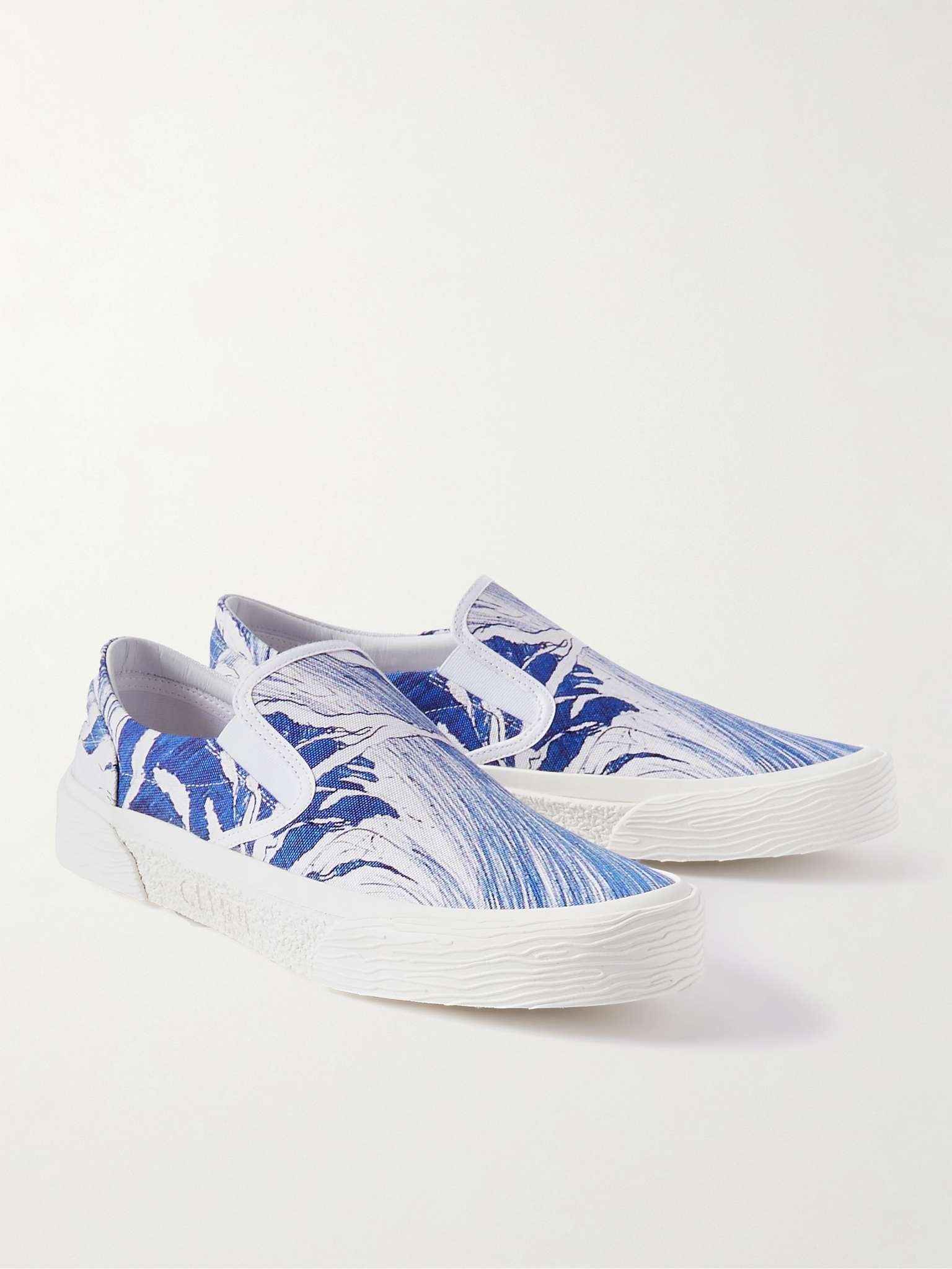 Elliot Waves Printed Canvas Slip-On Sneakers - 4