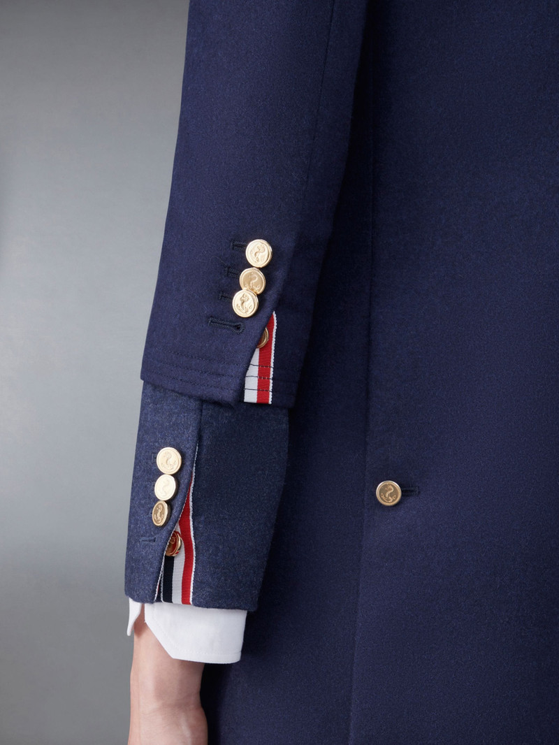 Wool Flannel Roped Shoulder Chesterfield Coat 10