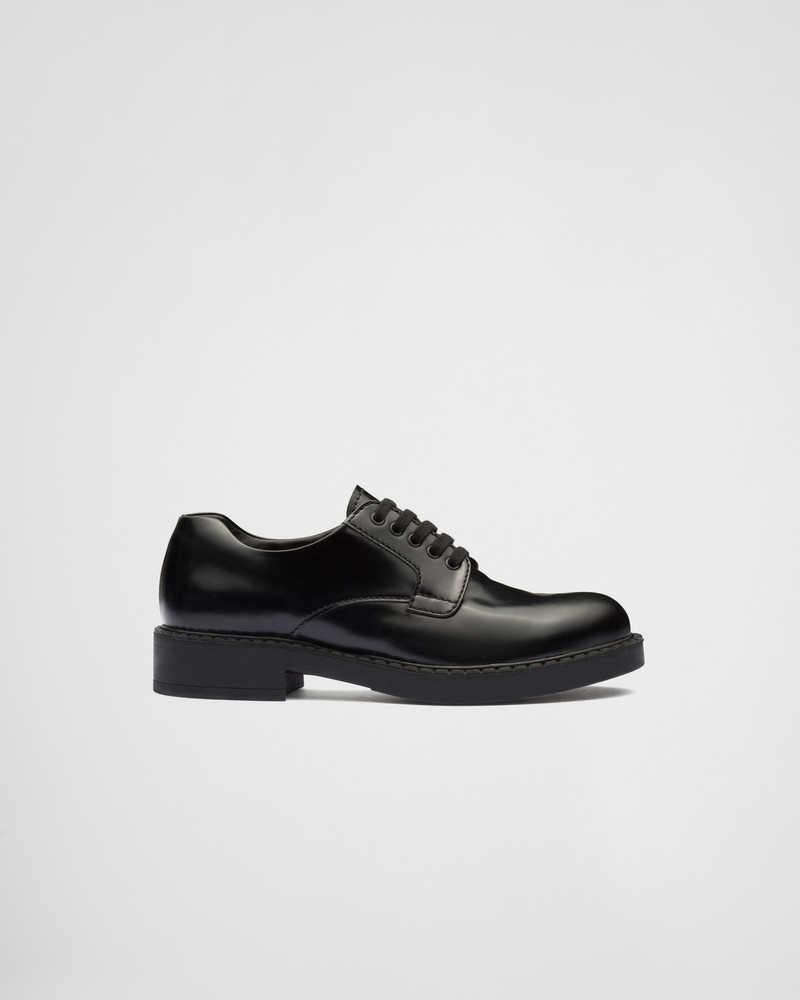 Brushed leather Derby shoes 1