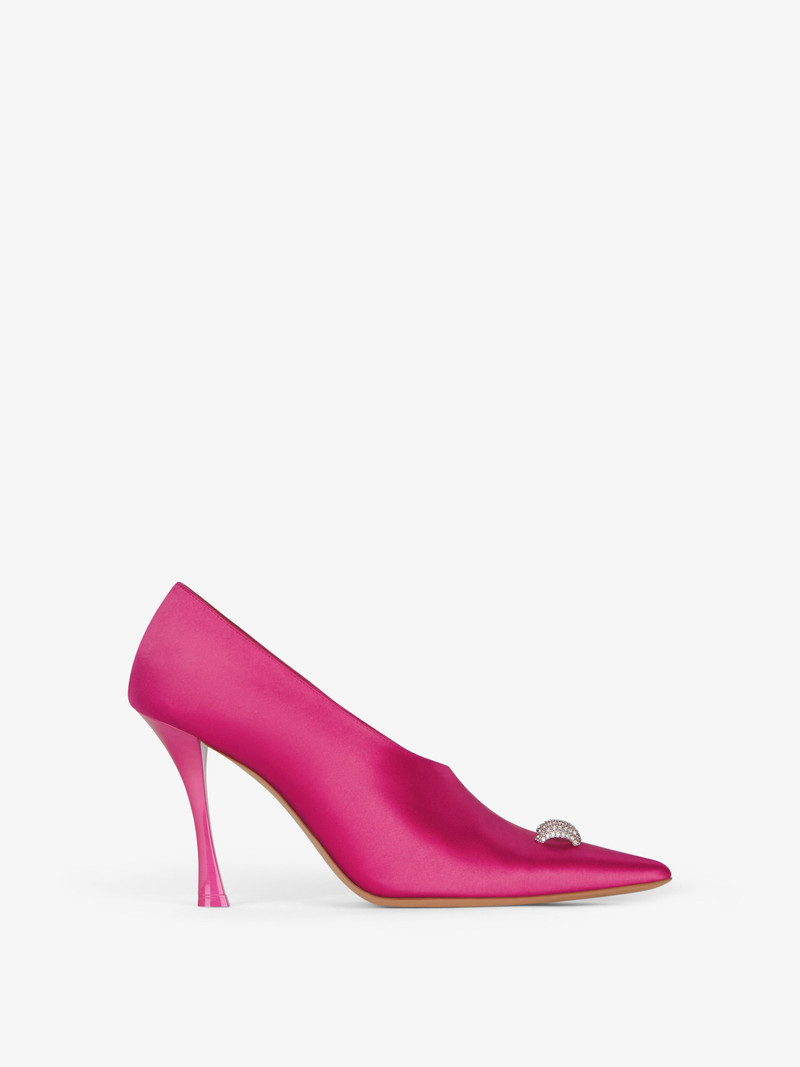 SHOW PUMPS IN SATIN WITH CRYSTALS DETAILS - 1