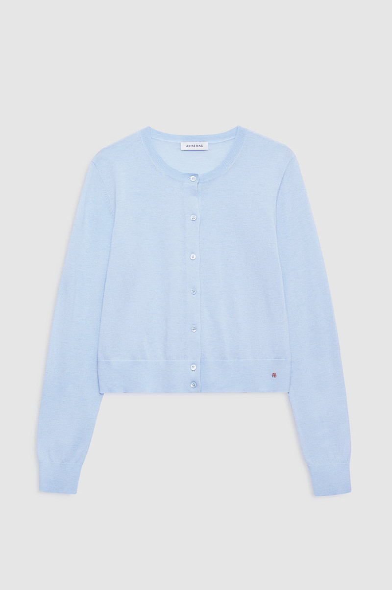 Moni Crop Cardigan - Pale Blue 1