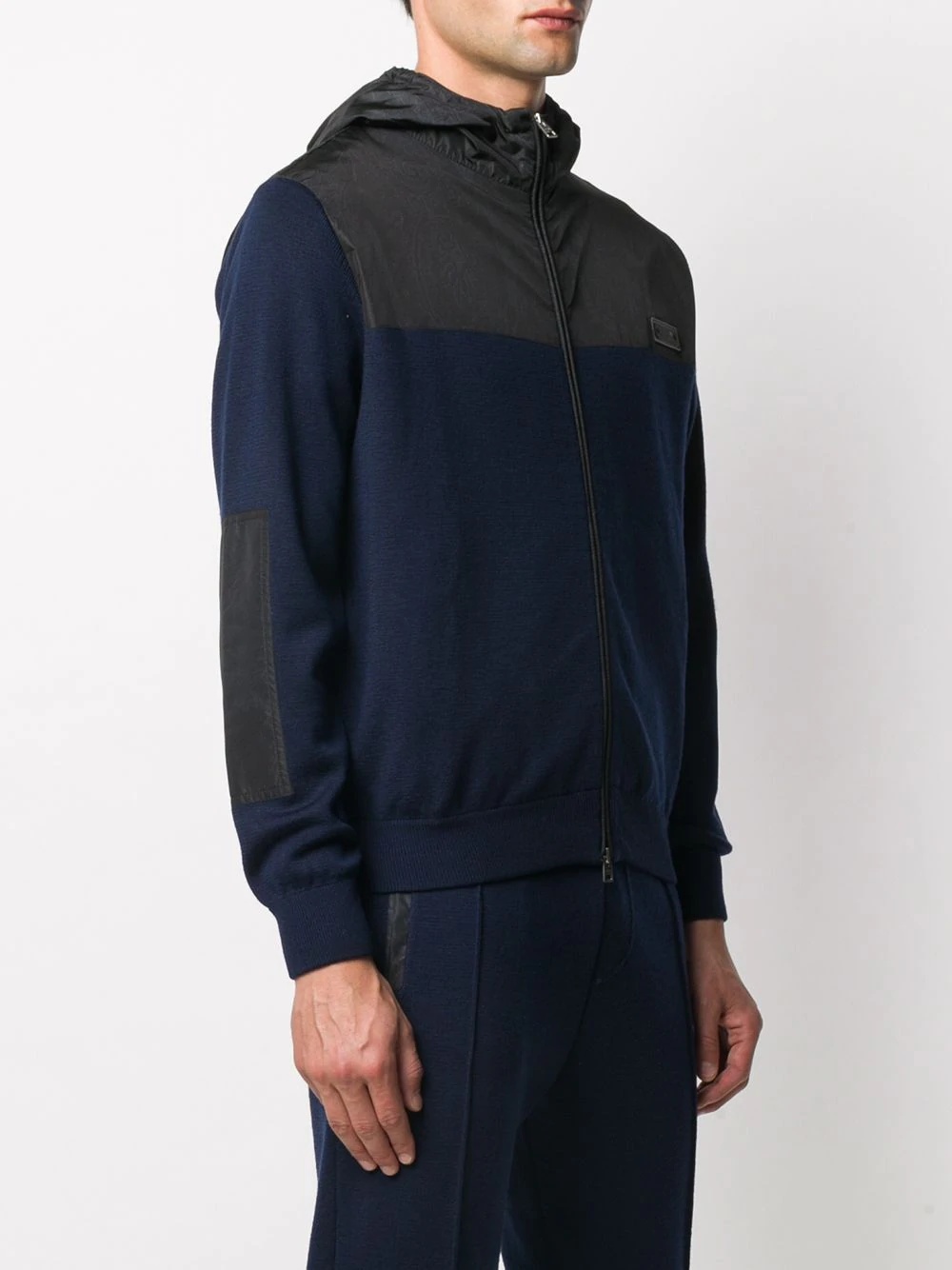 panelled hoodie - 3