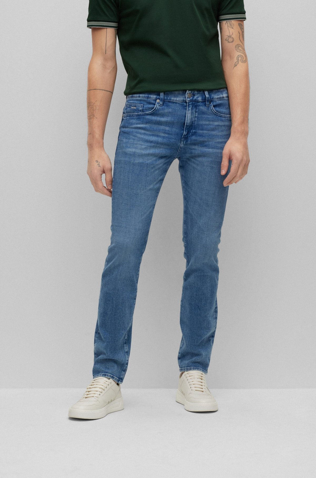 SLIM-FIT JEANS IN BLUE ITALIAN DENIM - 2