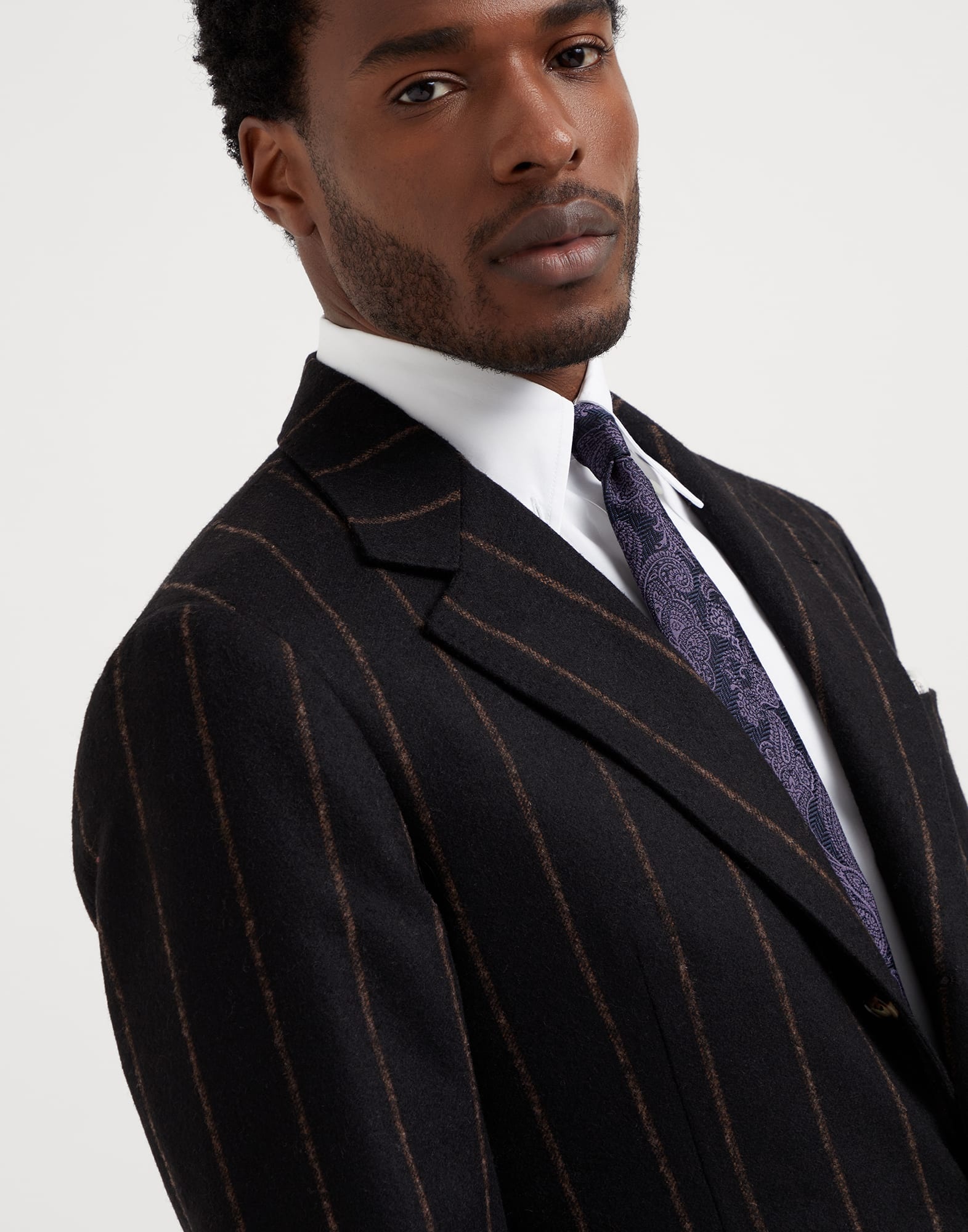 Silk and virgin wool tie with paisley design - 3