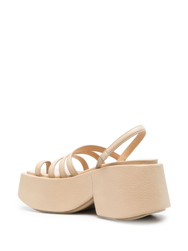 strappy platform leather sandals - 5