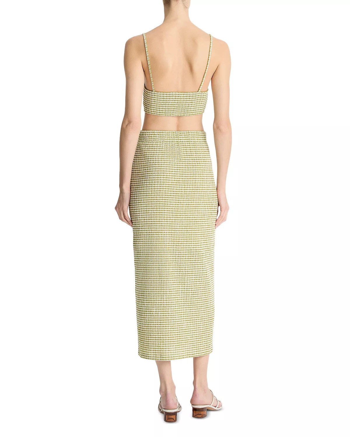 Seersucker Midi Skirt - 3