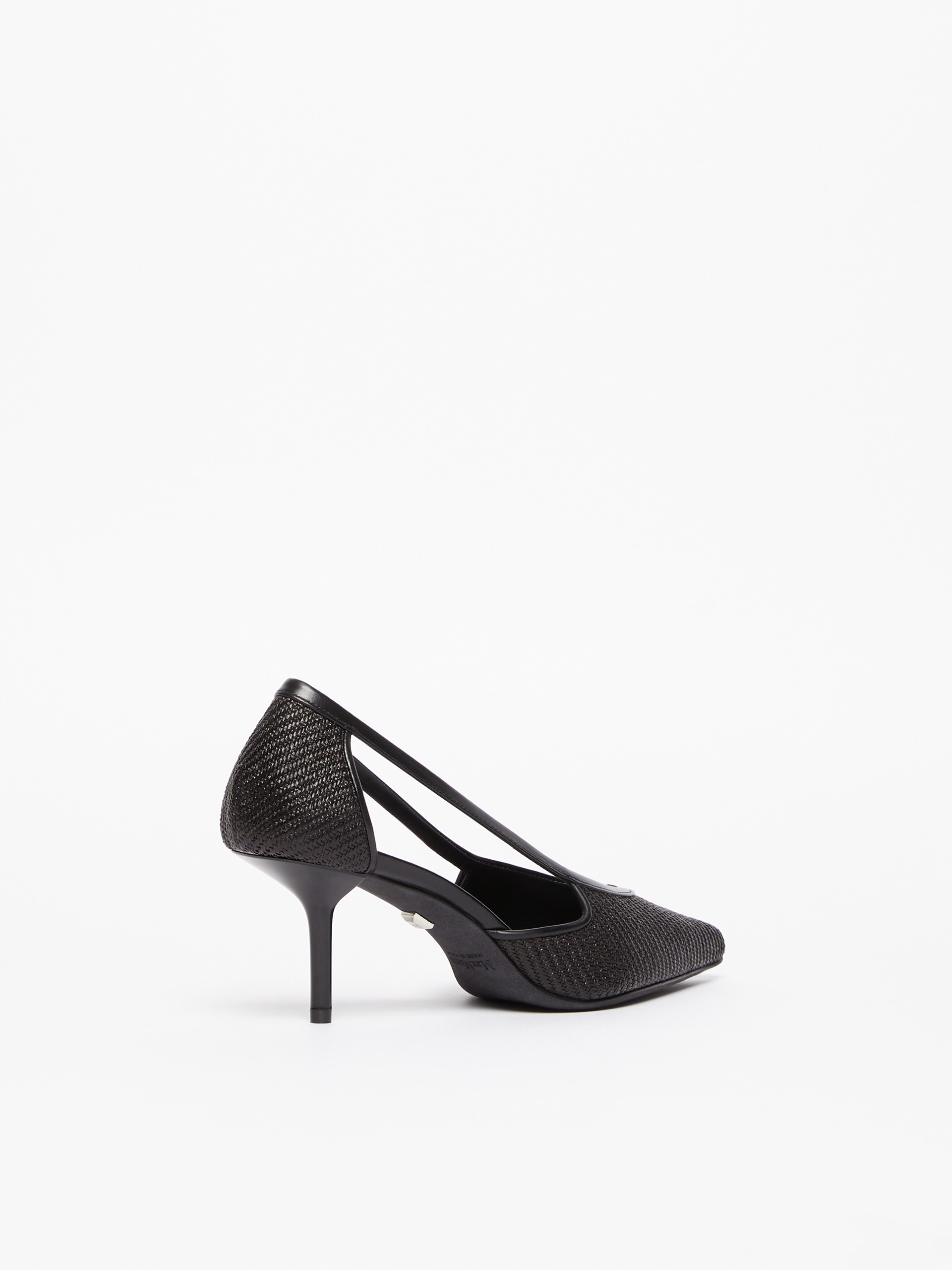 STRAWPUMP Raffia-effect court shoes - 3