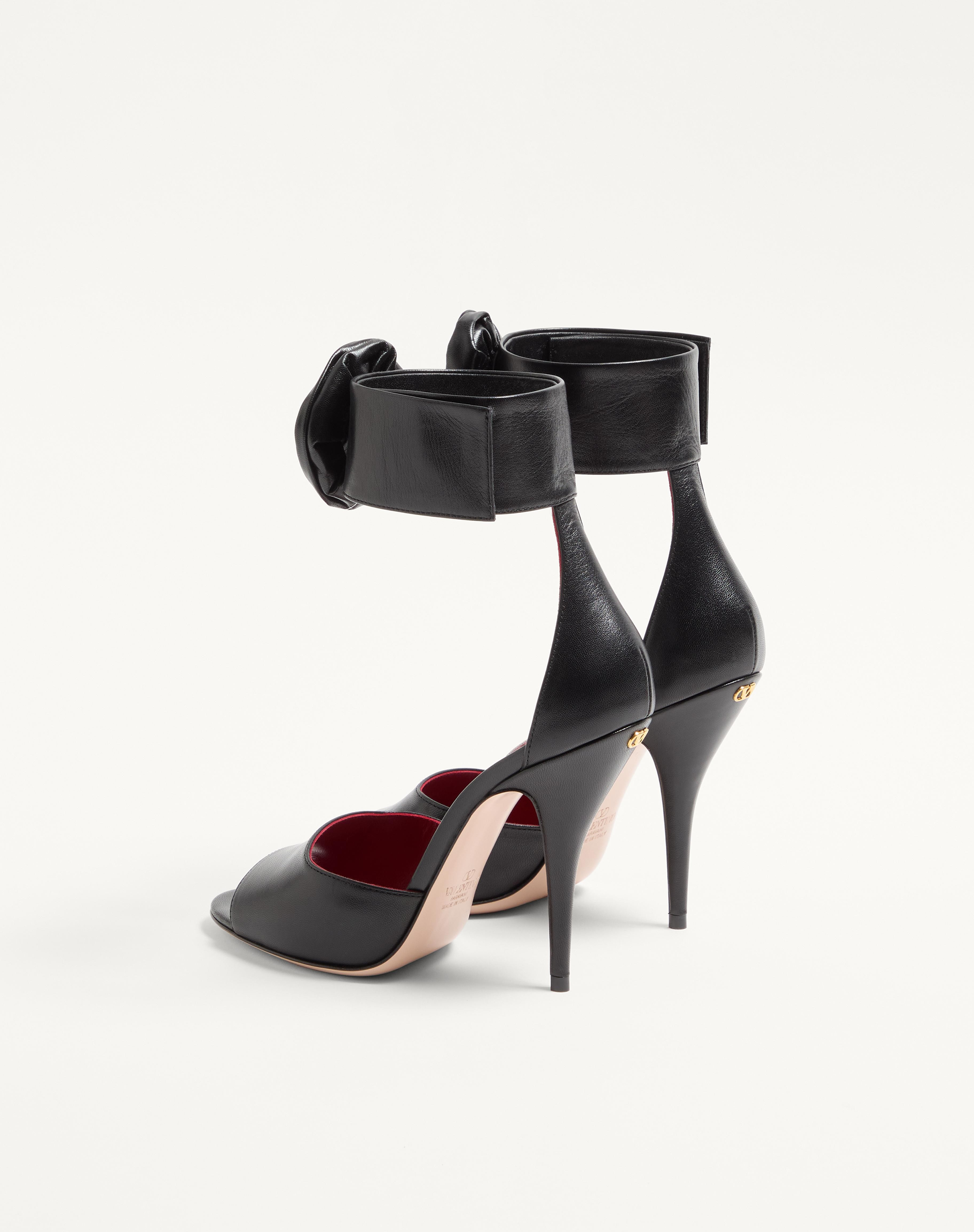 DRIP ROSE KIDSKIN SANDAL WITH CRYSTALS 105MM - 5