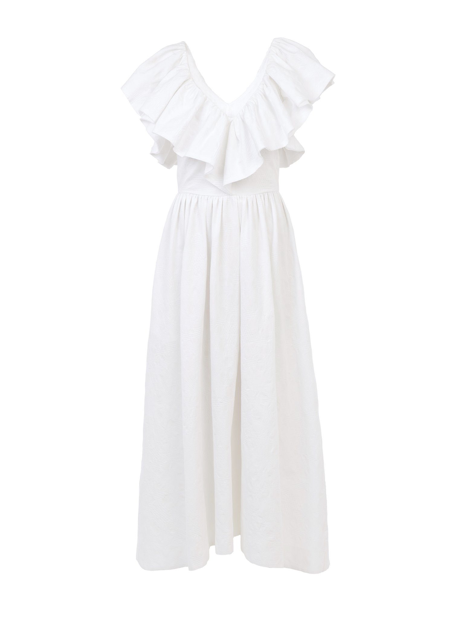 V-NECK MIDI DRESS - 1