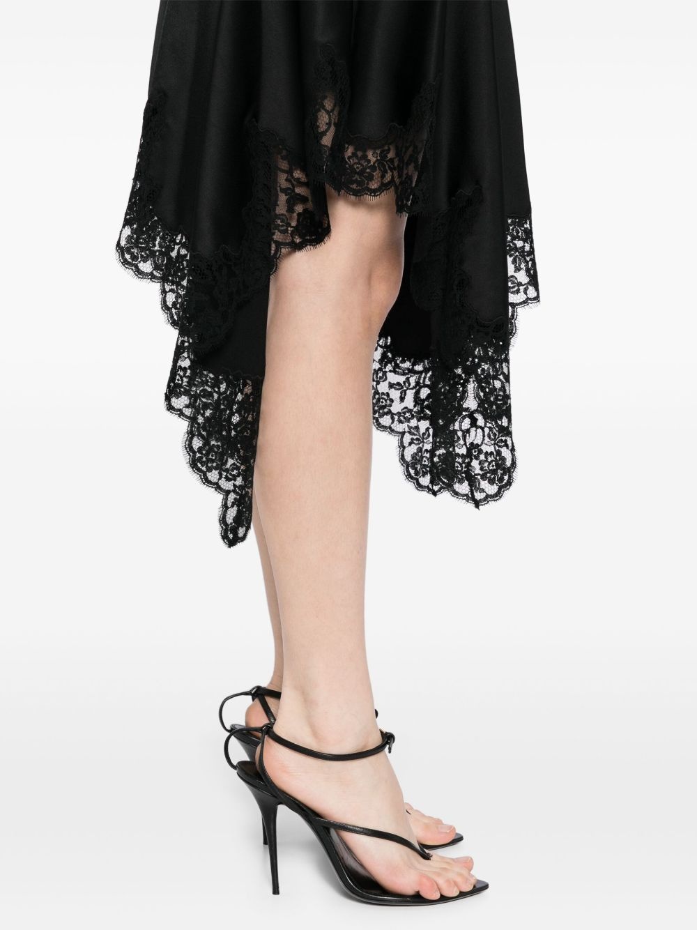 triangle laced mini dress - 5