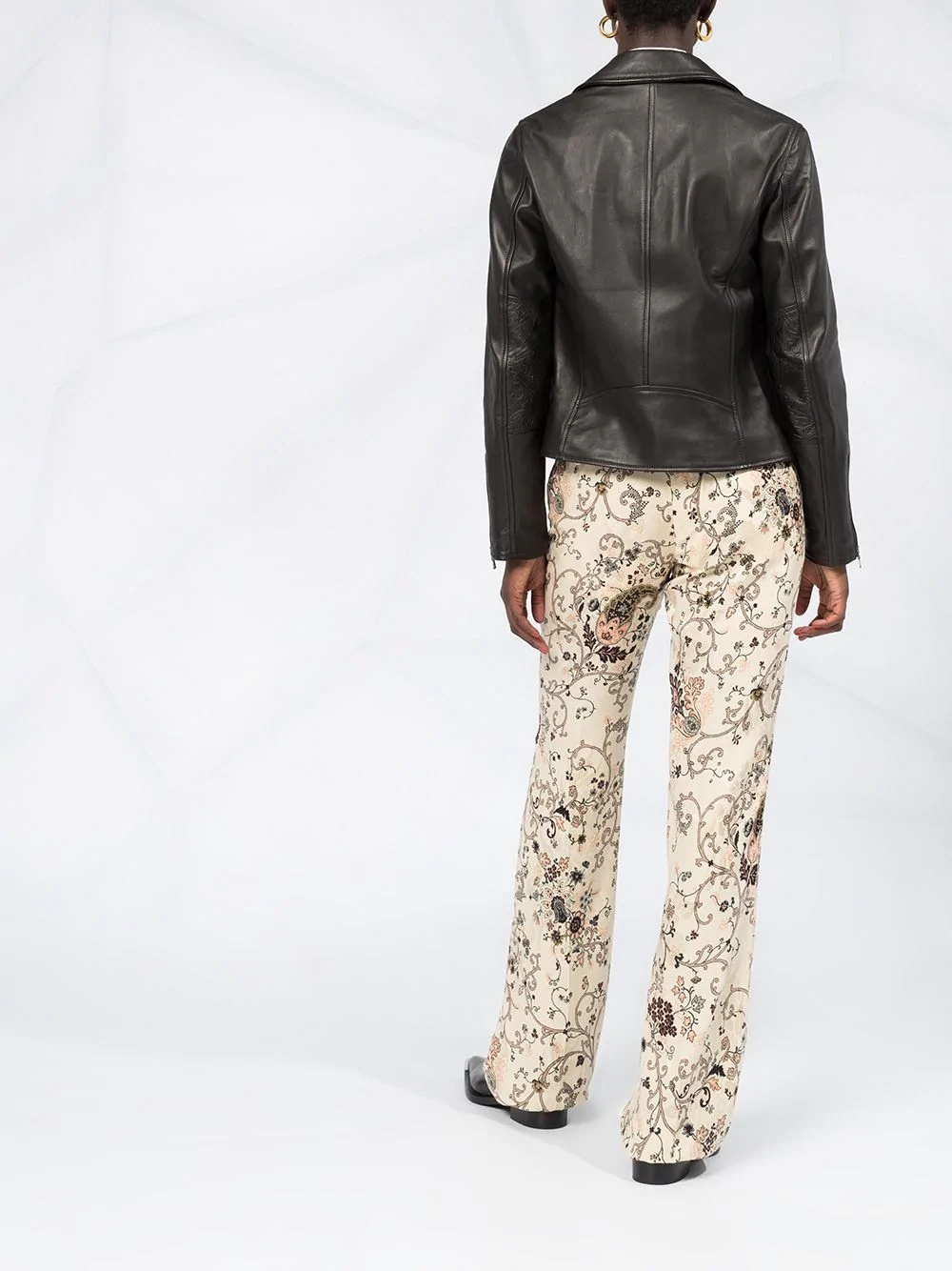 paisley-print flared trousers - 6