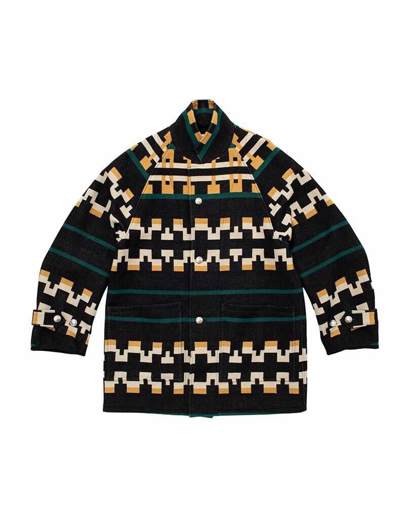 HOPILAND COAT NATIVE BLANKET BLACK - 1