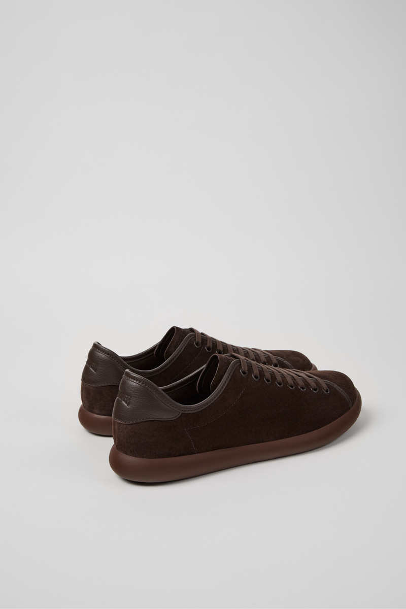 CAMPERLAB Brown Nubuck and Leather Sneakers for Men. outlook