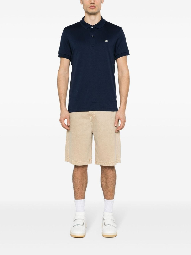 LACOSTE logo-patch cotton polo shirt outlook