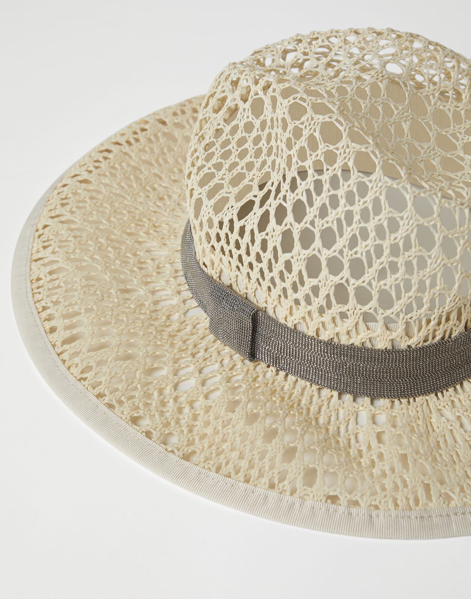 Straw hat with precious band - 2