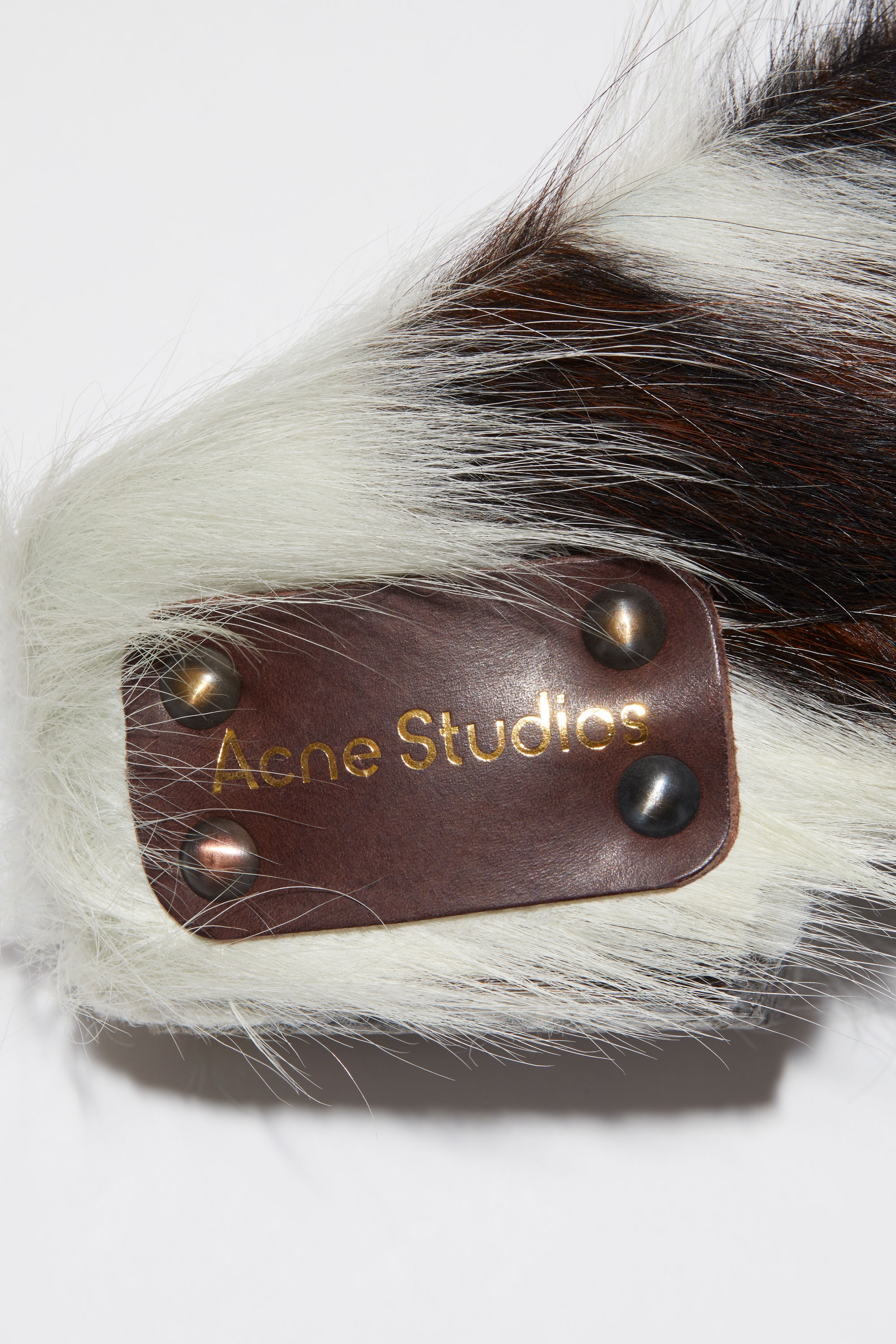 Studded fur mules - Multi brown - 10