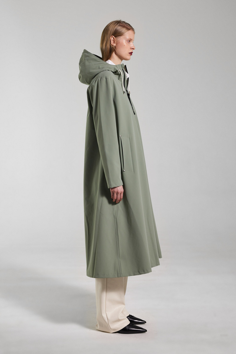 Mosebacke Long Lightweight Zip Matte Raincoat Comet 3